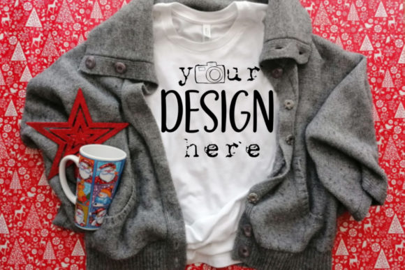 Christmas Background, White T-shirt