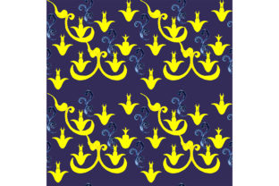 Oriental Pattern on a Blue Background