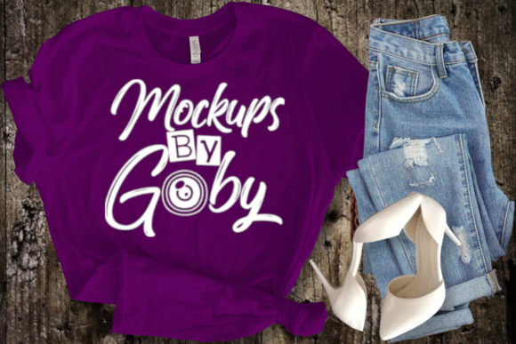 Purple T-shirt Mock Up for Women Design