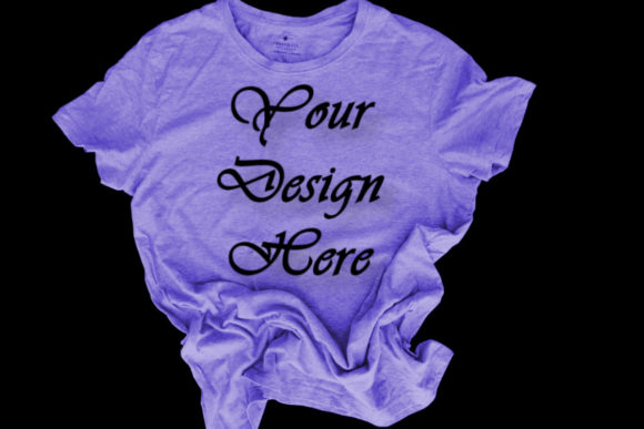 Purple T-shirt Mockup, Flat Lay T-shirt