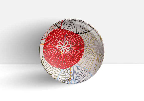 Realistic Ceramic Plate Mockup and Kitchenware