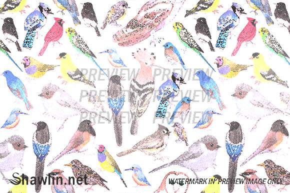 Stained Glass Bird Background