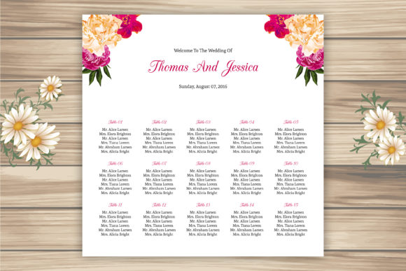 Wedding Seating Chart Template and Print Templates