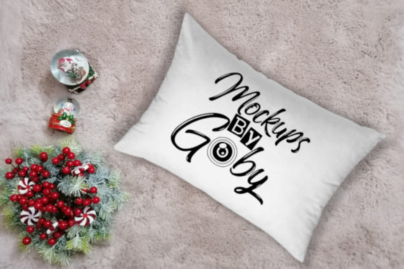 White Pillow Mockup, Flat Lays Image for Pillows Amp