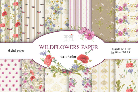 Wild Flowers Embroidery Design
