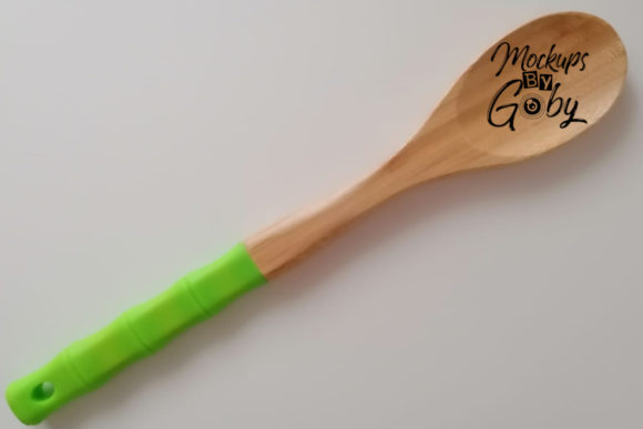 Wood Spoon Mockup, Kitchenware